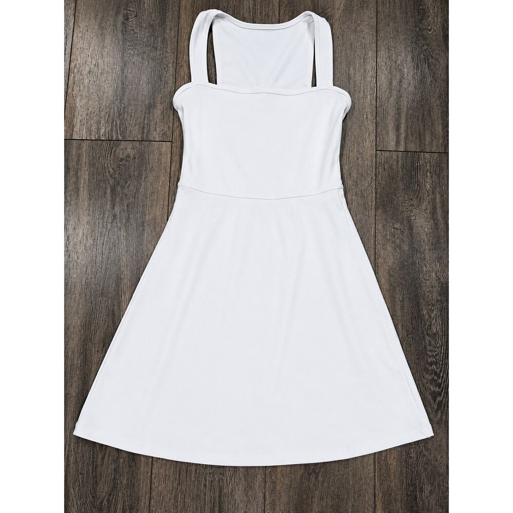 TQD White Sleeveless A-Line Mini Dress Women's XS Stretch Casual NWT Tennis Golf